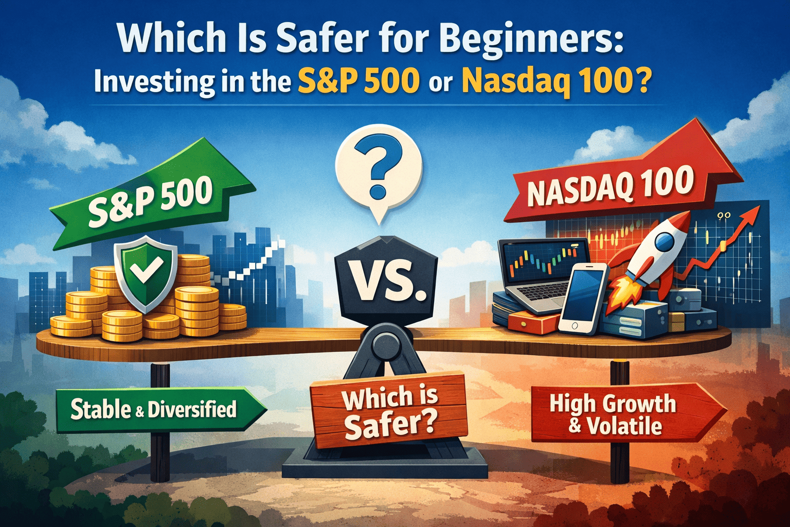 Which Is Safer for Beginners: Investing in the S&P 500 or Nasdaq 100?